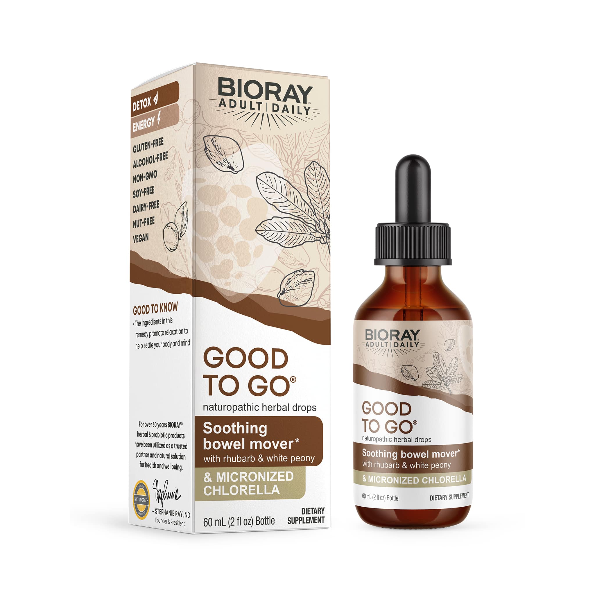 BIORAY® GOOD TO GO® 2oz bottle and box